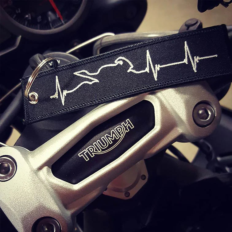 Schlüsselanhänger – Motorrad-Herzschlag