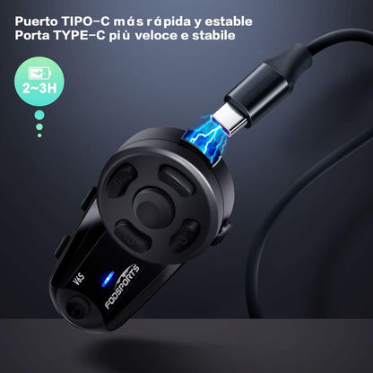 Intercomunicador Moto - Fodsports V6S (1000m) - Bluetooth 5.0