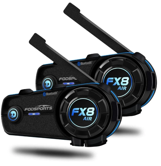 2x Intercomuncadores Moto - Fodsports FX8 AIR - Bluetooth 5.0