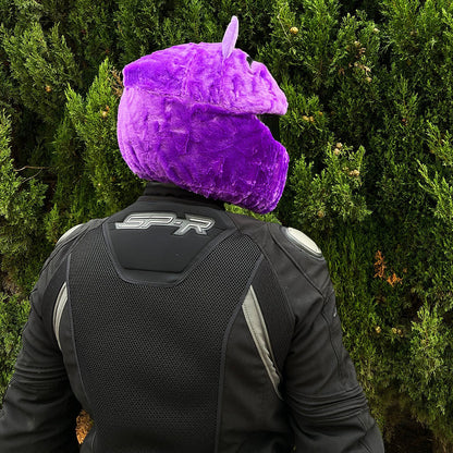 Motorcycle Helmet Cover - Purple Devil