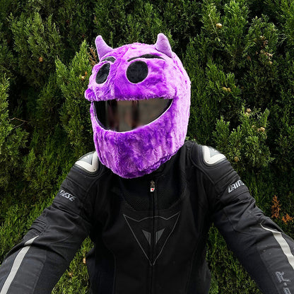 Motorcycle Helmet Cover - Purple Devil