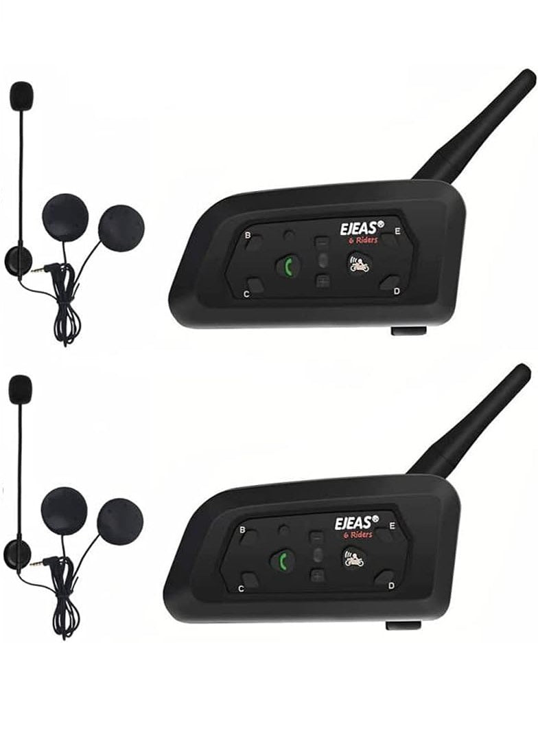 2 x Moto Intercoms EJEAS V6 Pro 1200m