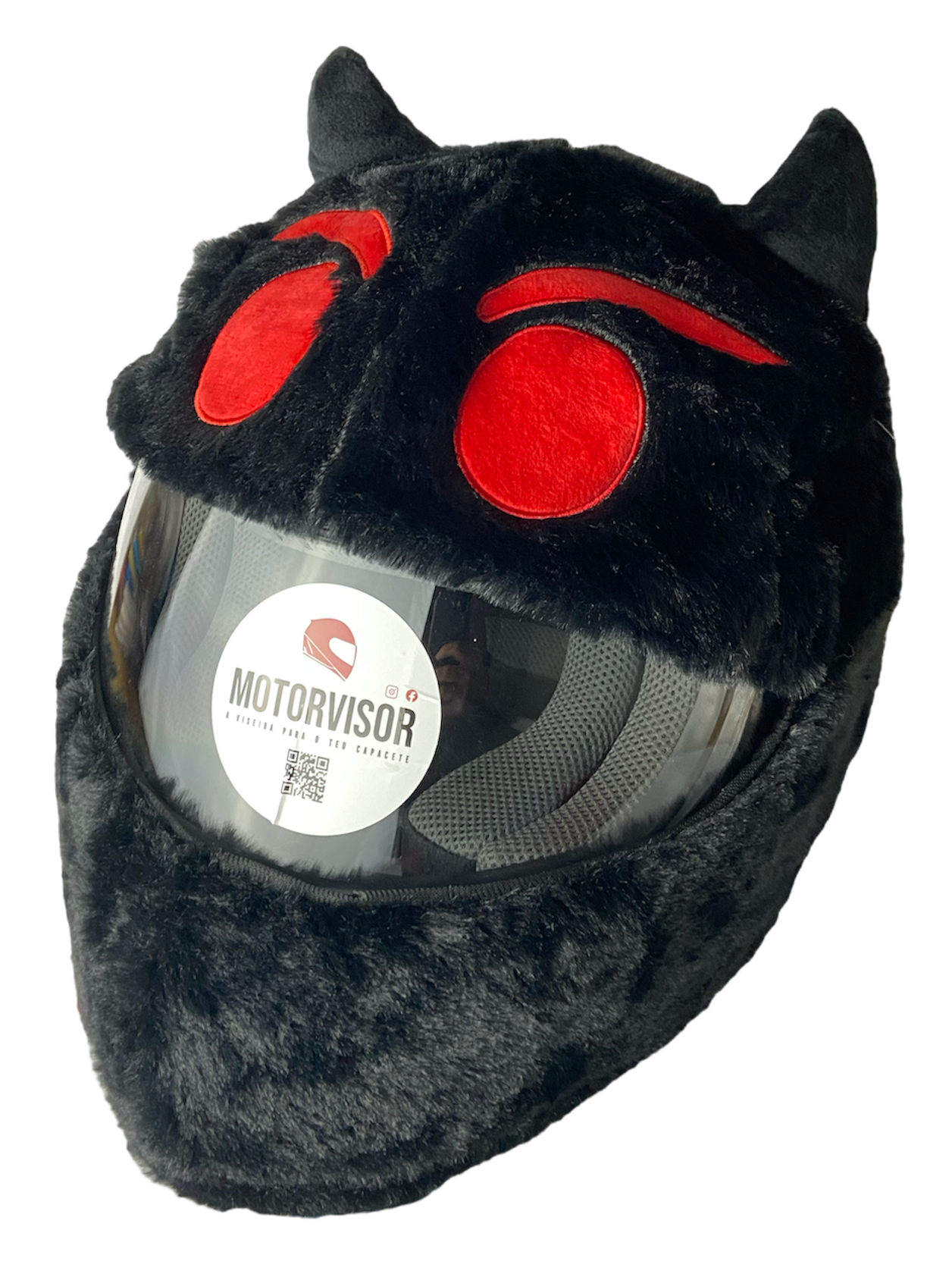 Motorcycle Helmet Cover - Black Devil