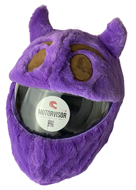 Motorcycle Helmet Cover - Purple Devil